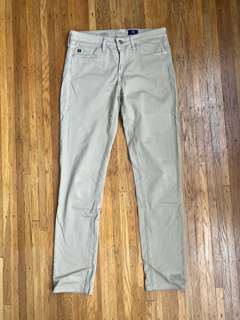 AG Adriano Goldschmied - super soft Women’s Cigarette Jeans in Light Khaki